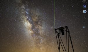 Perseida observada desde el Observatorio del Teide (Tenerife, Islas Canarias, España).