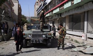 Miembros de las fuerzas de seguridad afganas en Kabul.