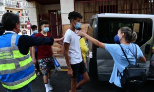 Menores migrantes en Ceuta. Foto de 16/08/2021.