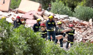 El edificio de tres plantas que se ha derrumbado en una urbanización de Peñíscola (Castellón)