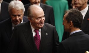 El rey emérito don Juan Carlos I en el acto conmemorativo del 40º aniversario de la Constitución de 1978.