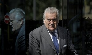 El extesorero del PP Luis Bárcenas, a su salida de la sede de la Audiencia Nacional, después de comparecer el pasado 16 julio de 2021por la investigación sobre las presuntas donaciones finalistas al PP. E.P./Óscar Cañas