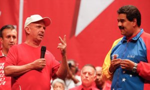 Imagen de Hugo Carvajal junto a Nicolás Maduro.