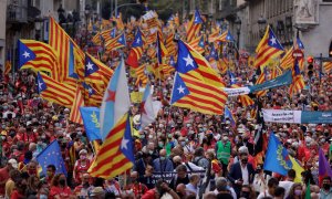 Imagen de la manifestación de la Diada en Barcelona.