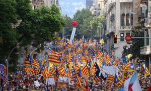 La manifestació de la Diada d'aquest 2021 ha omplert la Via Laietana.