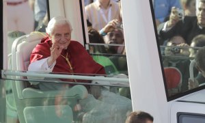 22/08/2011 Benedicto XVI en una misa en la catedral de la Almudena