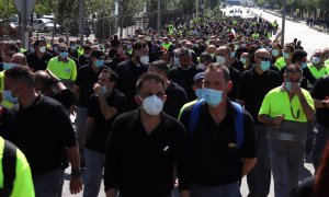 Mobilització dels treballadors de Nissan del passat maig a Barcelona.