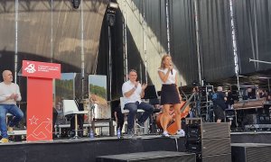 Yolanda Díaz interviene en el acto central de la celebración del centenario del PCE.