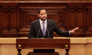 El líder de Vox a Catalunya, Ignacio Garriga, en el debat de política general d'aquest dimecres.