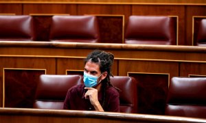 El diputado de Podemos Alberto Rodríguez durante el pleno del Congreso celebrado el pasado 28 de septiembre de 2021.