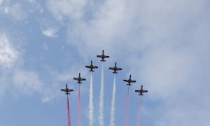 Desfile aéreo 12 de Octubre. Foto de archivo.