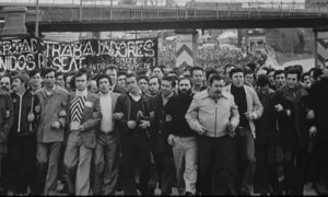 Una de les mobilitzacions dels treballadors de la Seat durant la tardor de 1971.