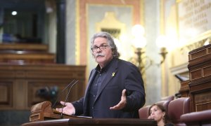 30/10/2018.- El exportavoz de ERC en el Congreso Joan Tardà durante su intervención en una sesión plenaria en el Congreso en 2018. Ricardo Rubio / Europa Press