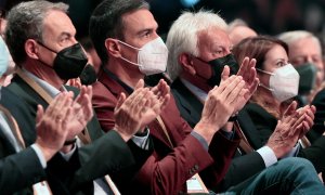 Pedro Sánchez con José Luis Rodríguez Zapatero y Felipe González