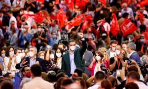 El presidente del Gobierno y Secretario General del PSOE, Pedro Sánchez, durante clausura del 40 Congreso Federal del partido que se ha celebrado en València.