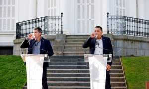 Arnaldo Otegi junto a Arkaitz Rodríguez