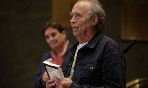 14/09/2021 El cantante Joan Manuel Serrat interviene en el homenaje al poeta uruguayo Mario Benedetti