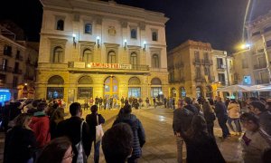 Els assistents a la concentració a Igualada.