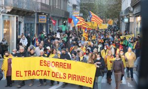 La manifestació d'aquest dissabte celebrada a Perpinyà.