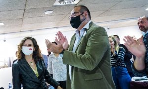 La presidenta de la Comunidad de Madrid, en un acto de partido celebrado el pasado viernes en Arroyomolinos.