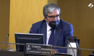 José García Losada, excomisario general de Policía Judicial, en la comisión 'Kitchen' del Congreso.