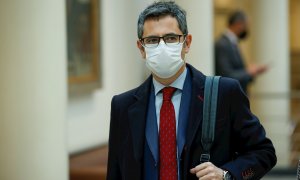 16/11/2021.- El ministro de Presidencia, Félix Bolaños, durante la sesión de control al Gobierno celebrada el pleno del Senado, este martes en Madrid. EFE/ Mariscal