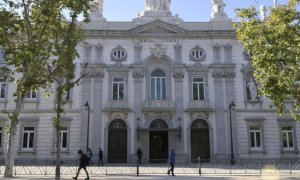 La fachada del Tribunal Supremo, a 15 de octubre de 2021, en Madrid (España).