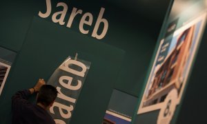 El stand de la Sareb en una feria inmobiliaria en Madrid. REUTERS/Sergio Perez