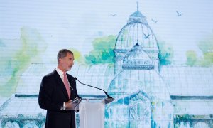 04/11/2021 El rey Felipe VI, en la cena de bienvenida a los participantes en la 24 edición de la asamblea de la Organización Mundial del Turismo en Madrid