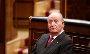 El rey emérito don Juan Carlos I en el acto conmemorativo del 40º aniversario de la Constitución de 1978, el 6 de diciembre de 2018, en el Congreso.