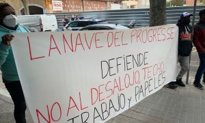 Manifestación contra el desalojo de otra nave ocupada en Badalona.