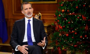 El rey Felipe VI en su discurso de Nochebuena del año 2020.