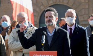 16/01/2022 Edmundo Bal, junto al candidato de Ciudadanos en Castilla y León, en un acto de precampaña celebrado en Salamanca