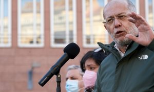 El candidato de Ciudadanos a la Presidencia de la Junta de Castilla y León, Francisco Igea, durante la presentación de la candidatura por Ávila de Ciudadanos a las Cortes de Castilla y León.