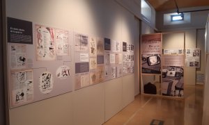 Imatge de l'exposició 'Vinyetes migrants: Còmic, memòria i migració'.