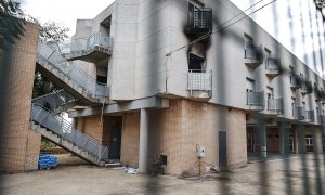 Fachada de la Residencia de la Tercera Edad de Moncada donde tuvo lugar el incendio, a 19 de enero de 2022, en Moncada, València.