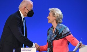 02/11/2021 El presidente Joe Biden y la presidenta de la Comisión Europea, Ursula von der Leyen, en una imagen de archivo