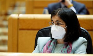 La ministra de Sanidad, Carolina Darias, en una imagen en el Senado.