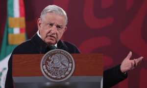 El presidente de México, Andrés Manuel López Obrador, participa en una rueda de prensa matutina en Palacio Nacional, de la Ciudad de México.