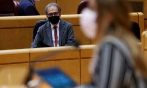 El ministro de Universidad, Joan Subirats durante el pleno del Senado