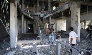 Bombardeo en Sanaa