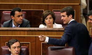 Sáenz de Santamaría y Casado, en el Congreso en 2018.