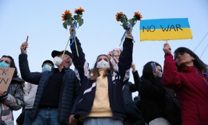 Protesta por la paz en Grecia