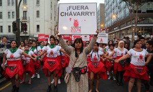 03/01/2019-Integrantes del colectivo antifujimorista "Somos 2074 y muchas mas", conformado por familiares y victimas de esterilizaciones forzadas durante el Gobierno de Alberto Fujimori, en una protesta de 2019 (ARCHIVO)