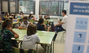 14/09/2020 - Imatge d'arxiu d'una escola concertada de Barcelona.