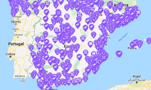 Mapa con todas las movilizaciones con motivo del 8M.