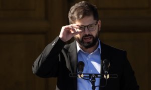 21/01/2022-El presidente de Chile, Gabriel Boric, durante la presentación oficial de su gabinete de Gobierno el 21 de enero