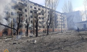 18/03/2022 Un edificio dañado en Kramatorsk, durante la guerra en Ucrania