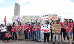 06/2021 - Mobilització dels treballadors del centre del 112 a Reus.