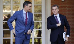 Sánchez y Feijóo en Moncloa.